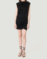 MANAIA DRAPED SLEEVELESS MINI DRESS image number null